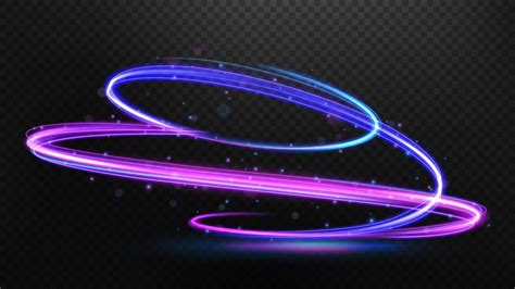 Abstract Multicolor Wavy Line Of Light With A Background Isolated And