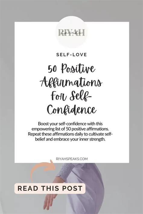 50 Positive Affirmations For Self-Confidence – Riyah Speaks