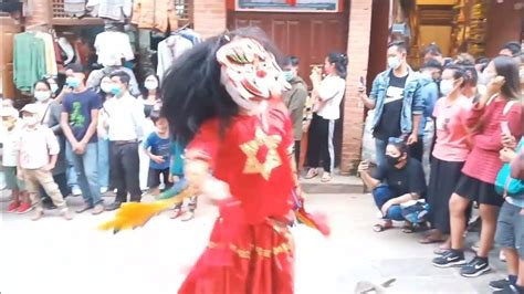 Nepal Culture Dance Lakhe Naach At Kathmandu Nepal Bauddha😘 Youtube