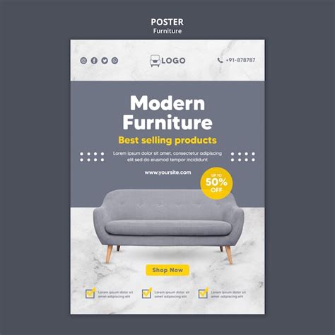 Premium Psd Modern Furniture Banner Template Style