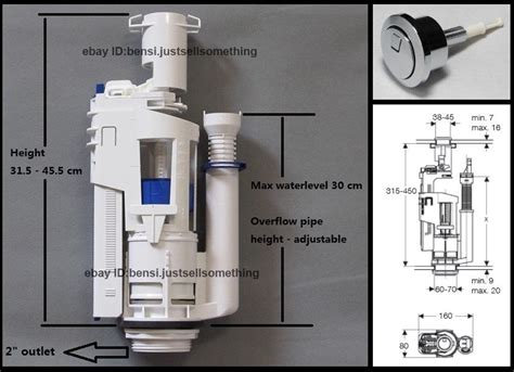 Geberit Impuls 280 Twico II dual flush valve / easy install toilet ...