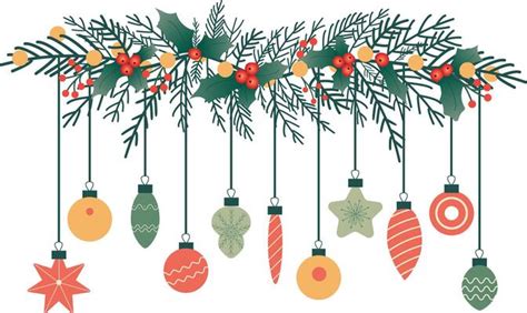 Christmas Garland Border Vector Art Icons And Graphics For Free Download