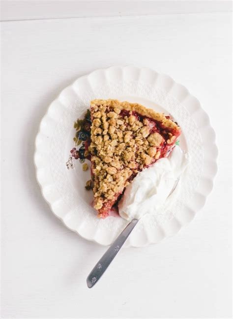 Rhubarb Raspberry Streusel Tart With Lavender Whipped Cream Wit And Delight