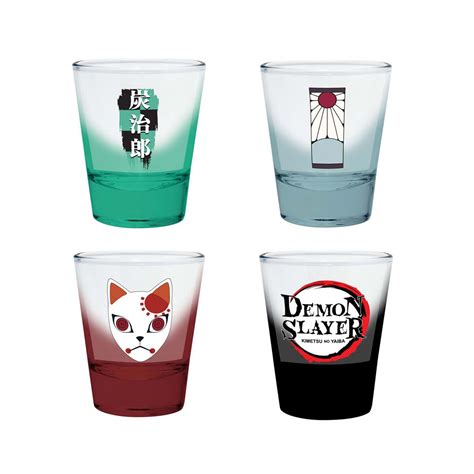 Demon Slayer 4 Shot Glass Set Tanjiro