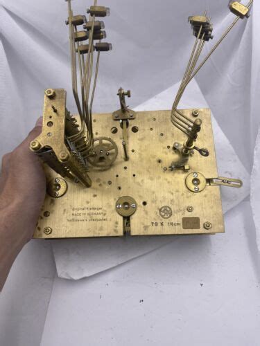 Used Grandfather Clock Movement Kieninger Hermele For Parts 79 K 116cm Ebay