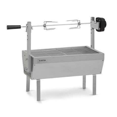 Klarstein Holzkohlegrill Sauenland Mini Rotisserie Grill Drehspieß 4w