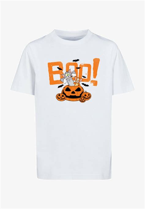 Absolute Cult Tom And Jerry Boo Basic T Shirt Imprimé Whiteblanc