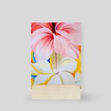 Georgia O Keeffe Hibiscus With Plumeria An Art Print By Wayne Nagai