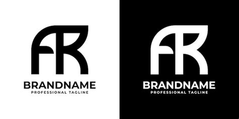 Lettre Ar Ou Ra Monogram Logo Adapt Toute Entreprise Avec Les