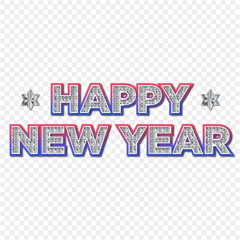 New Year Text Vector Design Images Happy New Year D Text Effect