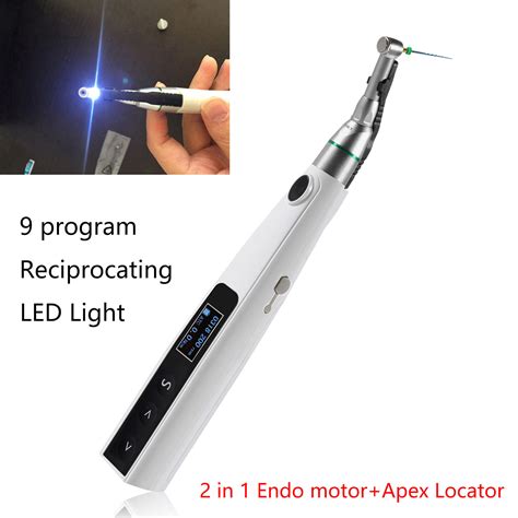 LED Dental Wireless 16 1 Contra Angle Endo Motor With Built In Apex