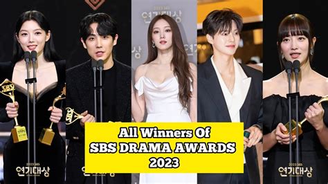 All Winners Of The Sbs Drama Awards 2023 Youtube