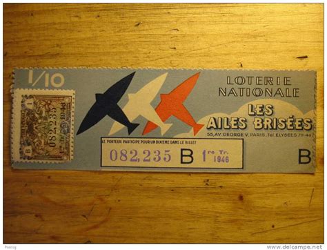 Biglietti Della Lotteria ANCIEN BILLET DE LOTERIE DE 1946 LES AILES