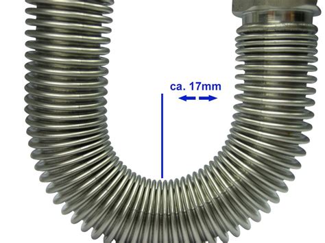 Edelstahlwellrohr Ausziehbar Dn Beidseitig M