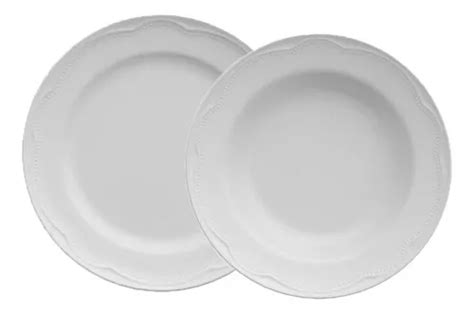 Juego De Platos Germer Porcelain Cottage Con 6 Fondos Y 6 Platos Planos