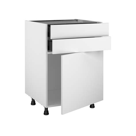 Meuble Bas De Cuisine Sofia Blanc 1 Porte Et 2 Tiroirs H77 X L60 Leroy Merlin