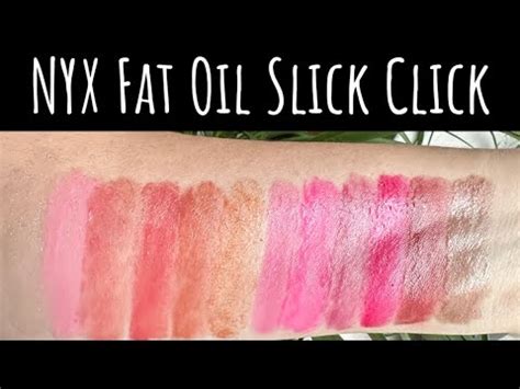 New Nyx Fat Oil Slick Click Vegan Lip Balm Full Collection Review And