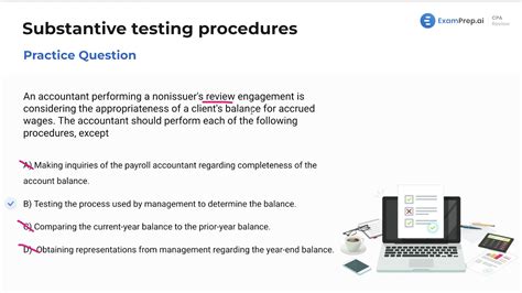 Substantive Testing Procedures Lessons AUD Exam