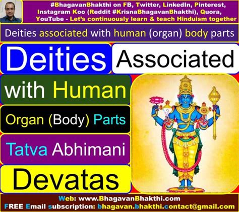 Deities Associated With Human Different Organ Body Parts Tatva