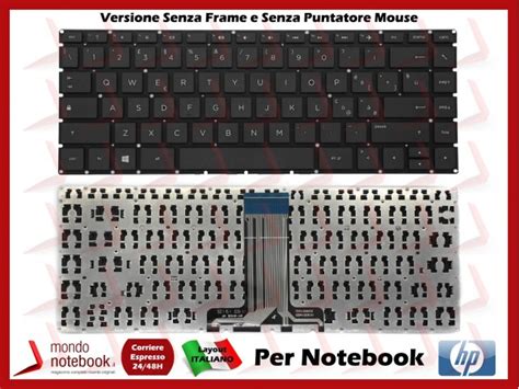 Tastiera Notebook Hp Pavilion Ab Nera Senza Frame Italiana