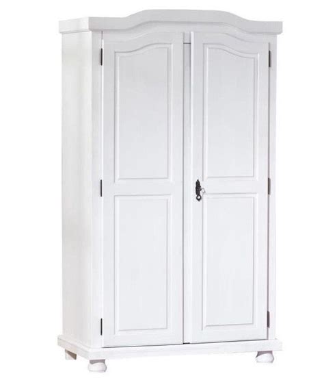 Armoire Rustique Hedda Pin Massif Vernis Blanc Portes Lestendances Fr