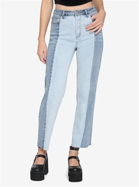 Denim Jeans Mom Jeans Wide Leg Denim Hot Topic Splits Indigo Legs Fashion Moda