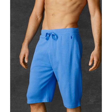 Lyst Ralph Lauren Polo Mens Thermal Sleep Shorts In Blue For Men