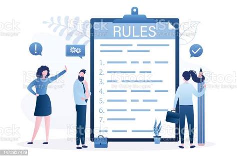 Rules And Regulations Document Staff Read Policy And Guideline For Employee To Follow Legal Term