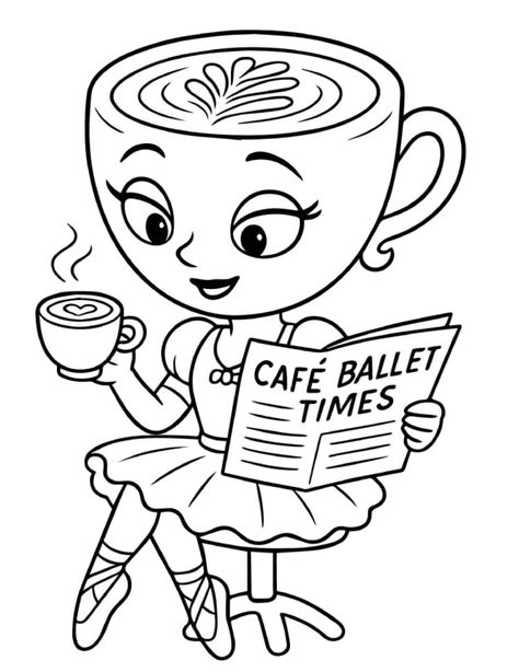 Ballerina Cappuccina Desenho - Desenhos de Brainrot Italiano Ballerina Cappuccina para Colorir e ...