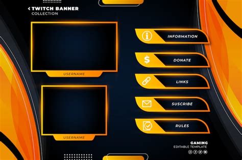 Colección Twitch Banner Para Live Stream Template Vector Gratis