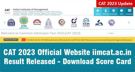 IIMCAT AC IN CAT 2023 Result Out On CAT Official Website 2023