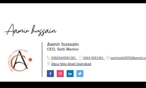 Design A Clickable Html Email Signature By Aamirsatti Fiverr