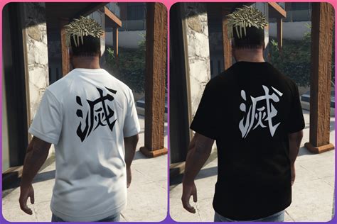 Demon Slayer T Shirt Pack For Franklin Kimetsu No Yaiba GTA5 Mods