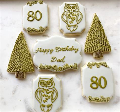 80th Birthday Party Cookies | Sugar cookies decorated, 80th birthday ...