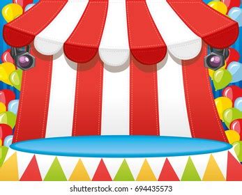 Circus Background Cartoon Vector Illustration Stock Vector (Royalty ...