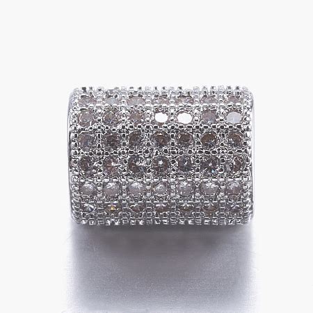 Wholesale Brass Micro Pave Cubic Zirconia Beads Jewelryandfindings