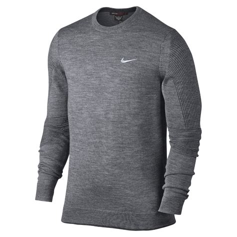 Nike Tw Wool Crew Mens Golf Sweater In Gray For Men Lyst