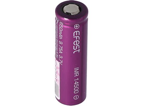 EFEST IMR 14500 650mAh 3 6V 3 7V Li Ion Akku Pluspo Li Ion