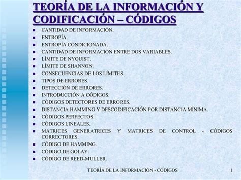 teoría de la información y codificación códigos PDFDrive pdf