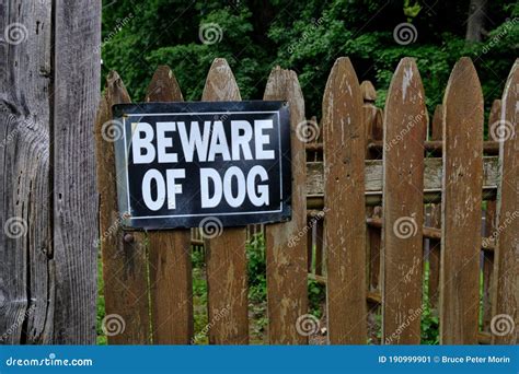 Beware Of Dog Warning Sign Stock Image Image Of Prevention 190999901