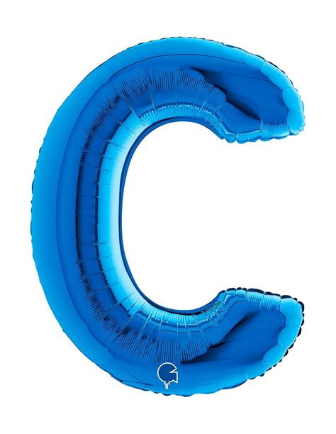 Globos De Helio Letra C De Cm Azul Gigante Foil Poliamida G B