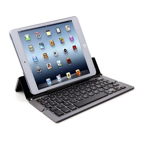 Foldable Cordless Bluetooth Wireless Keyboard for Tablet Phone Aluminum ...