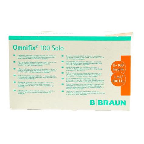 BRAUN Omnifix 100 Insulin 1ml solo L 100 Stück abilis ch