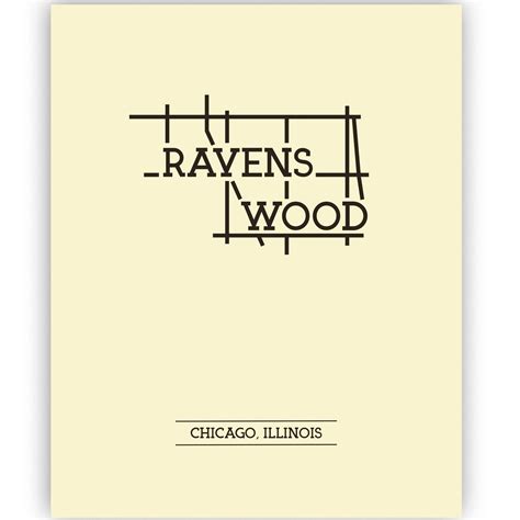 Ravenswood Chicago Neighborhood Map 8x10 Wall Art Print Etsy