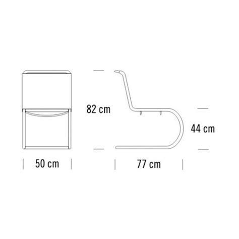 Thonet S L Freischwinger Stuhl Kernleder Ambientedirect