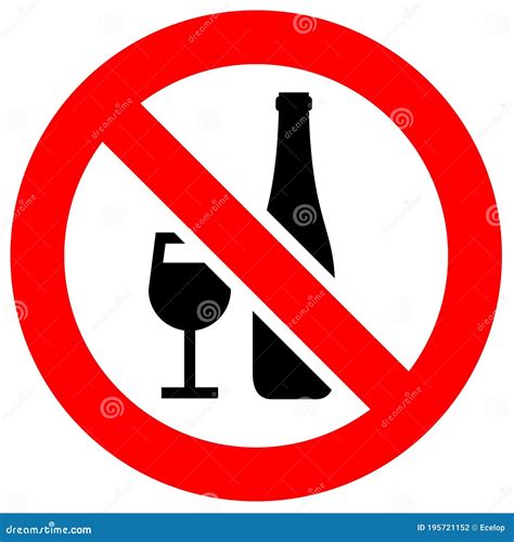 Prohibition Red Sign Stock Vector Illustration Of Alcohol 195721152