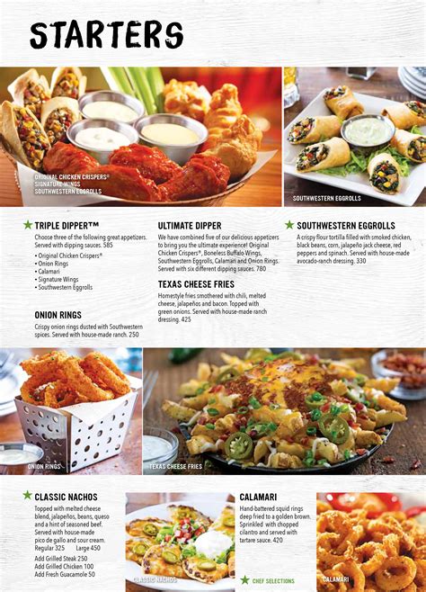 Chili S Restaurant Printable Menu With Prices