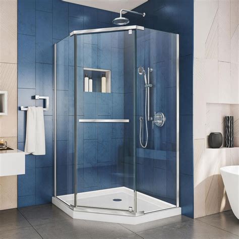 Dreamline Flex 32 In X 32 In X 74 75 In Corner Framed Pivot Shower