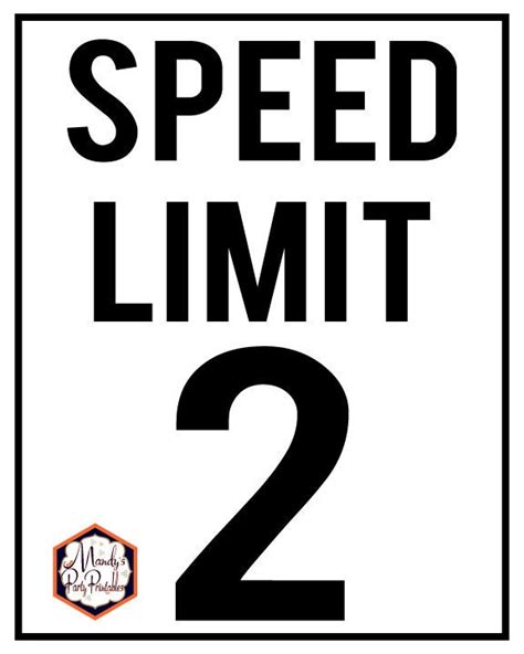 Speed Limit Birthday Sign Get Numbers 1 2 3 4 Etsy