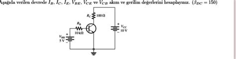 Solved Calculate The Current And Voltage Values Of Ib Ic Ie Vbe